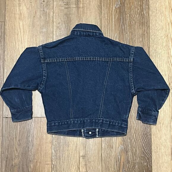 Vtg Oshkosh B Gosh Denim Jean Jacket Kids Sz 4 Toddler Snap Button Union USA - Picture 3 of 8